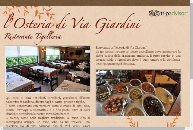 L'Osteria di via Giardini