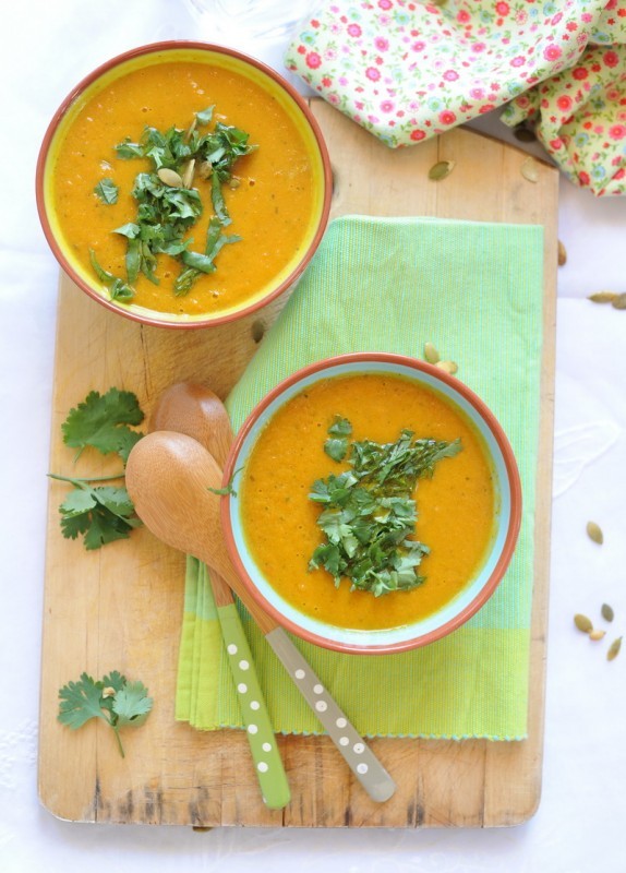Zuppa di carote e coriandolo
