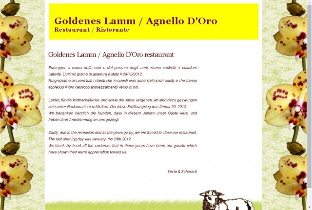 Goldenes Lamm / Agnello D'Oro