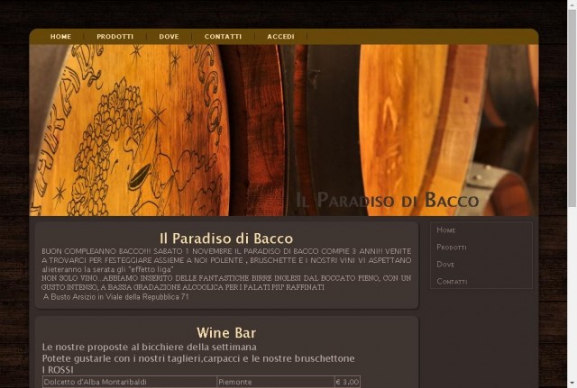 Il paradiso di bacco